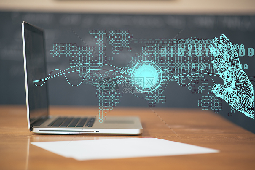 電腦中的高科技圖片素材——探索信息技術視覺化呈現